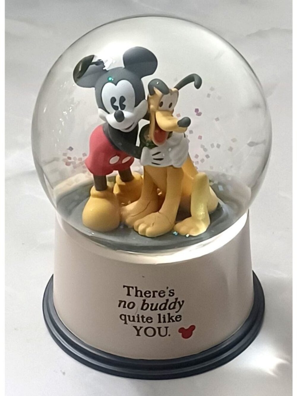 Hallmark Disney Mickey Mouse & Pluto There's No Buddy Quite Like You Water Globe